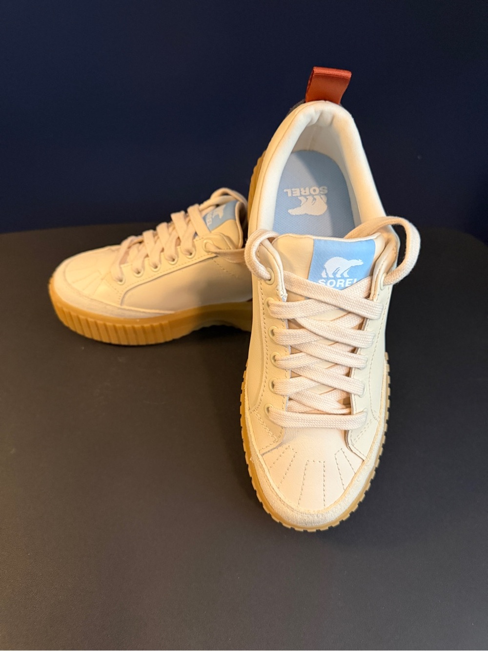 SOREL ONA AVE Low Waterproof Sneakers Women’s 8.5 Honey White Sanguine